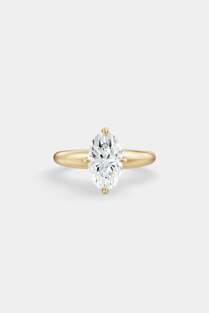 Compass Set Diamond Solitaire Ring | Large Heidi Band