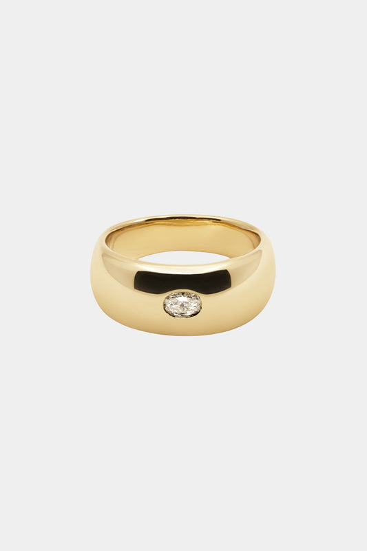 Blob Ring with Diamond | Yellow Gold