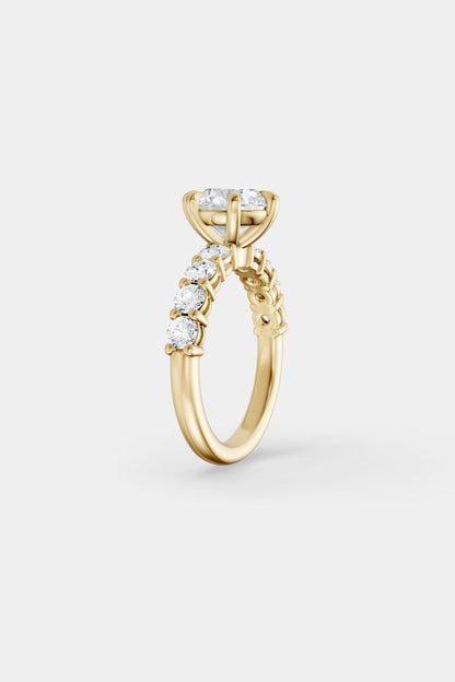 Diamond Solitaire Ring | 0.10ct Diamond Half Eternity Band
