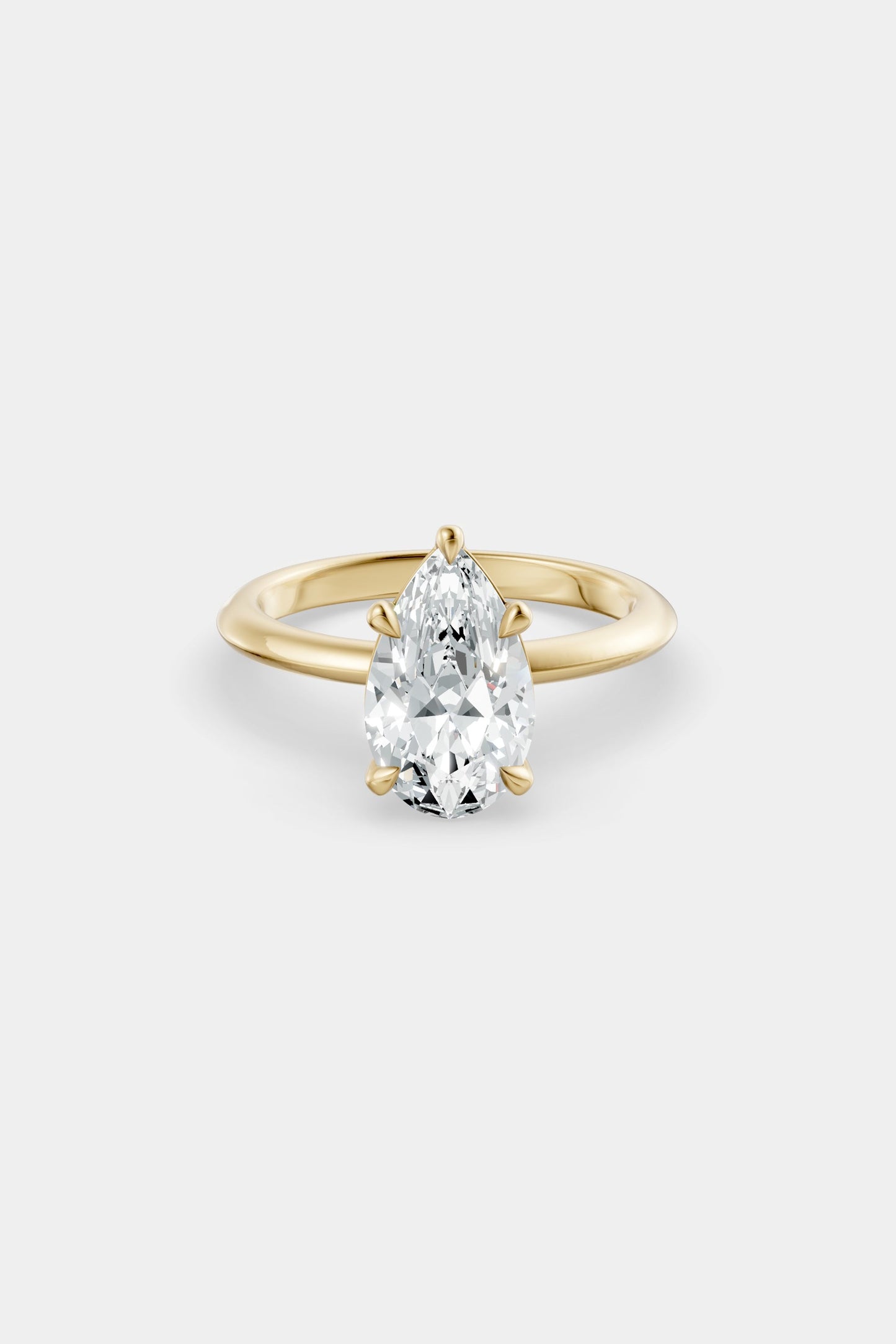 Diamond Solitaire Ring | Gwen Band