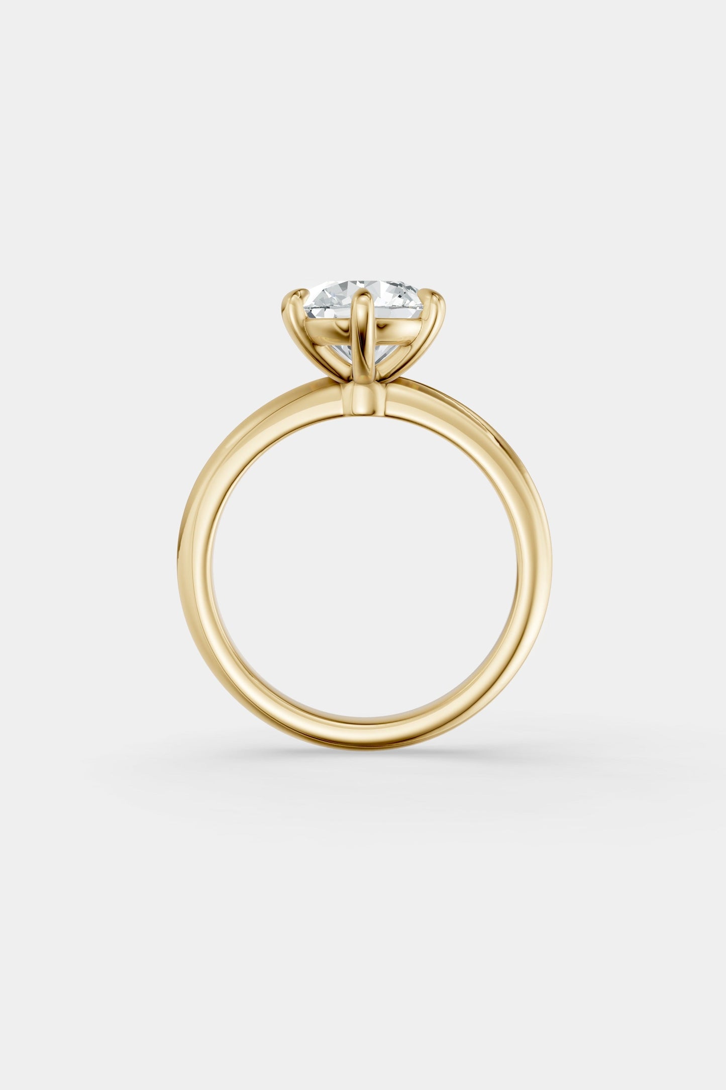Diamond Solitaire Ring | Gwen Band