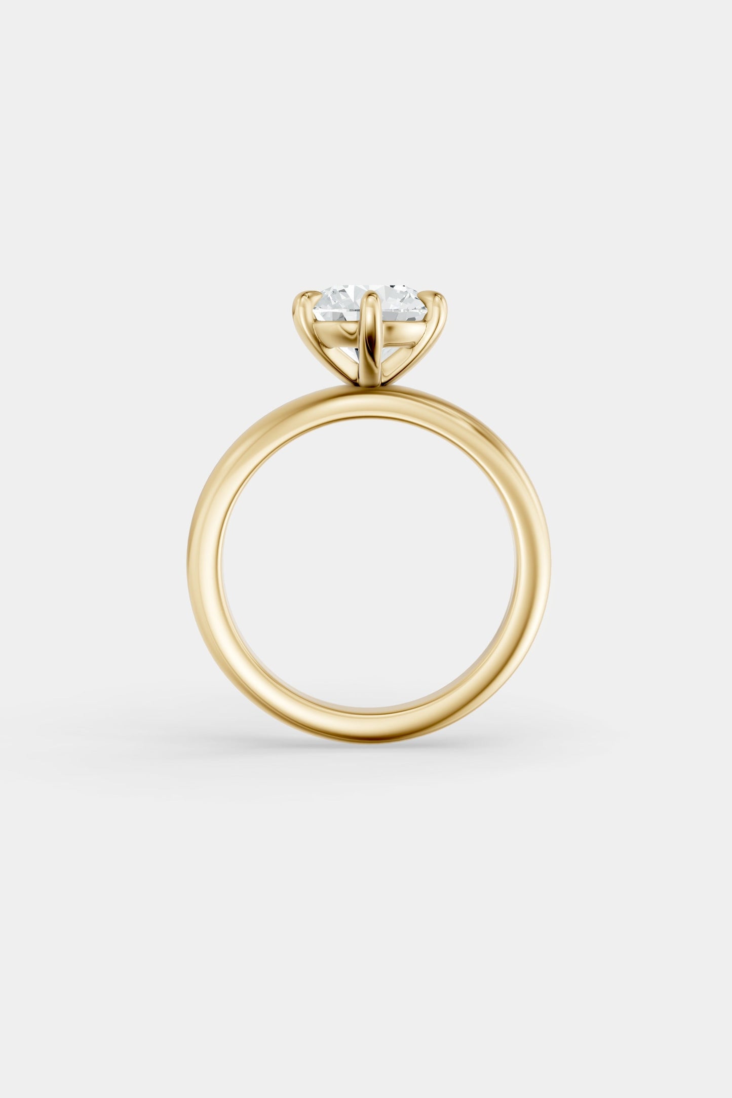 Diamond Solitaire Ring | Large Heidi Band
