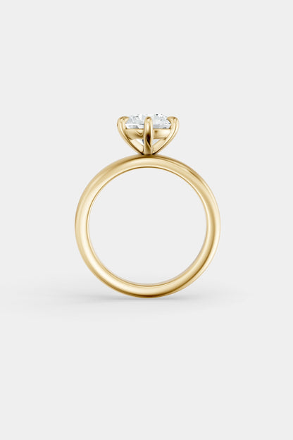 Diamond Solitaire Ring | Large Heidi Band