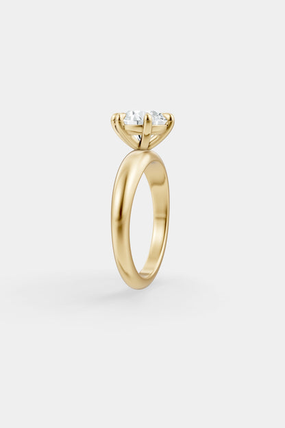 Diamond Solitaire Ring | Large Heidi Band
