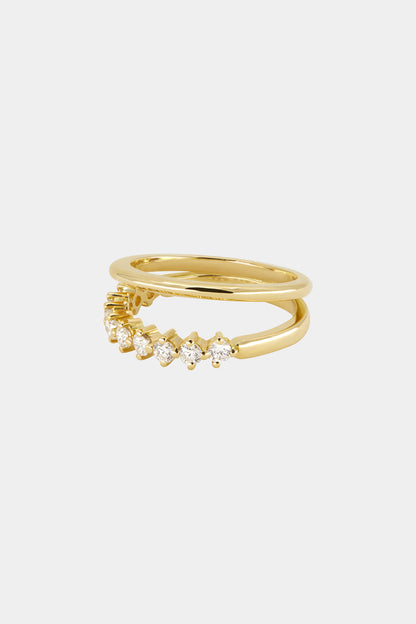 Double Band Buttercup Ring | Yellow Gold