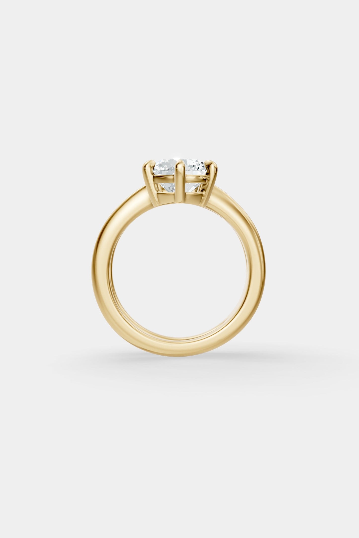 Double Band Diamond Ring | Knife Cut Band