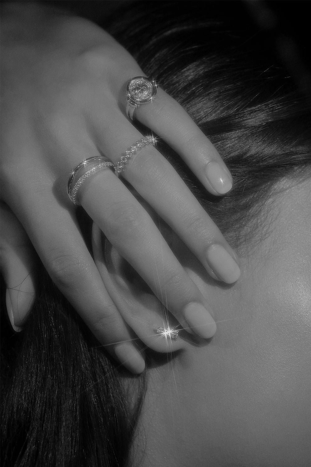 Double Band Harley Ring | White Gold