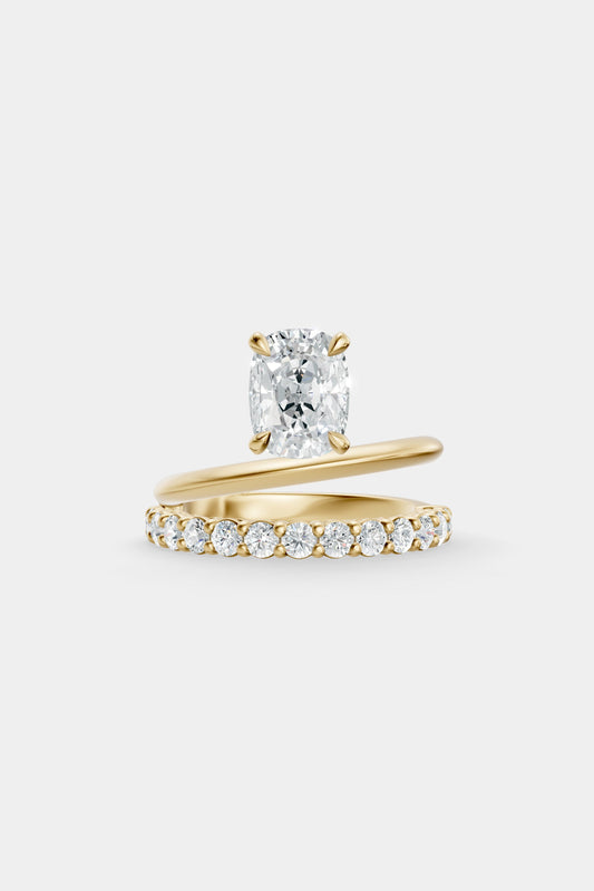 Double Band Floating Diamond Ring | 0.05ct Diamond Band