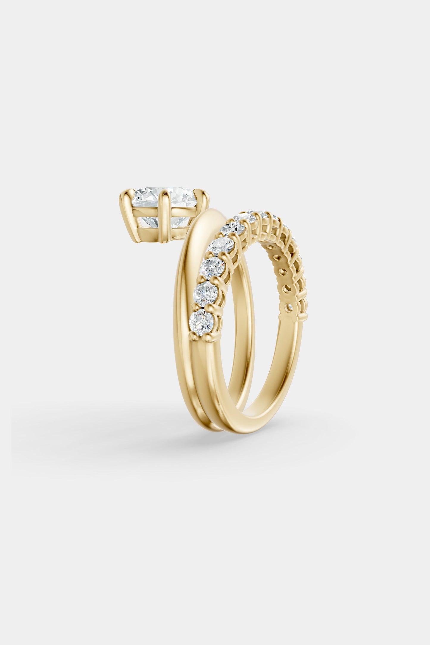 Double Band Floating Diamond Ring | 0.05ct Diamond Band