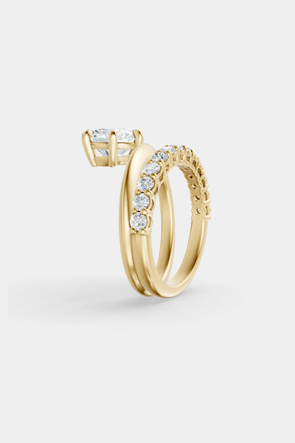 Double Band Floating Diamond Ring | 0.05ct Diamond Band