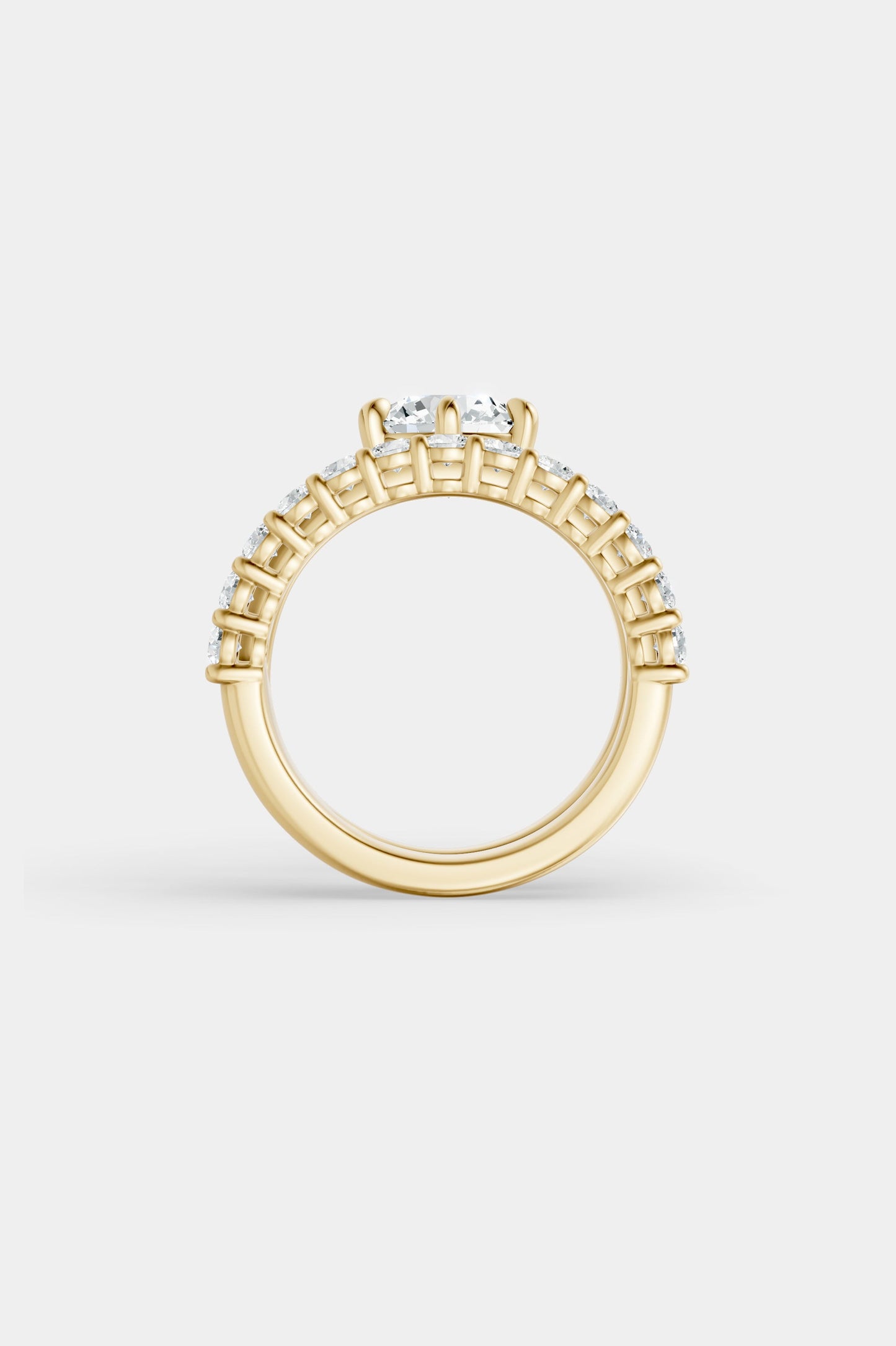 Double Band Floating Diamond Ring | 0.05ct Diamond Band