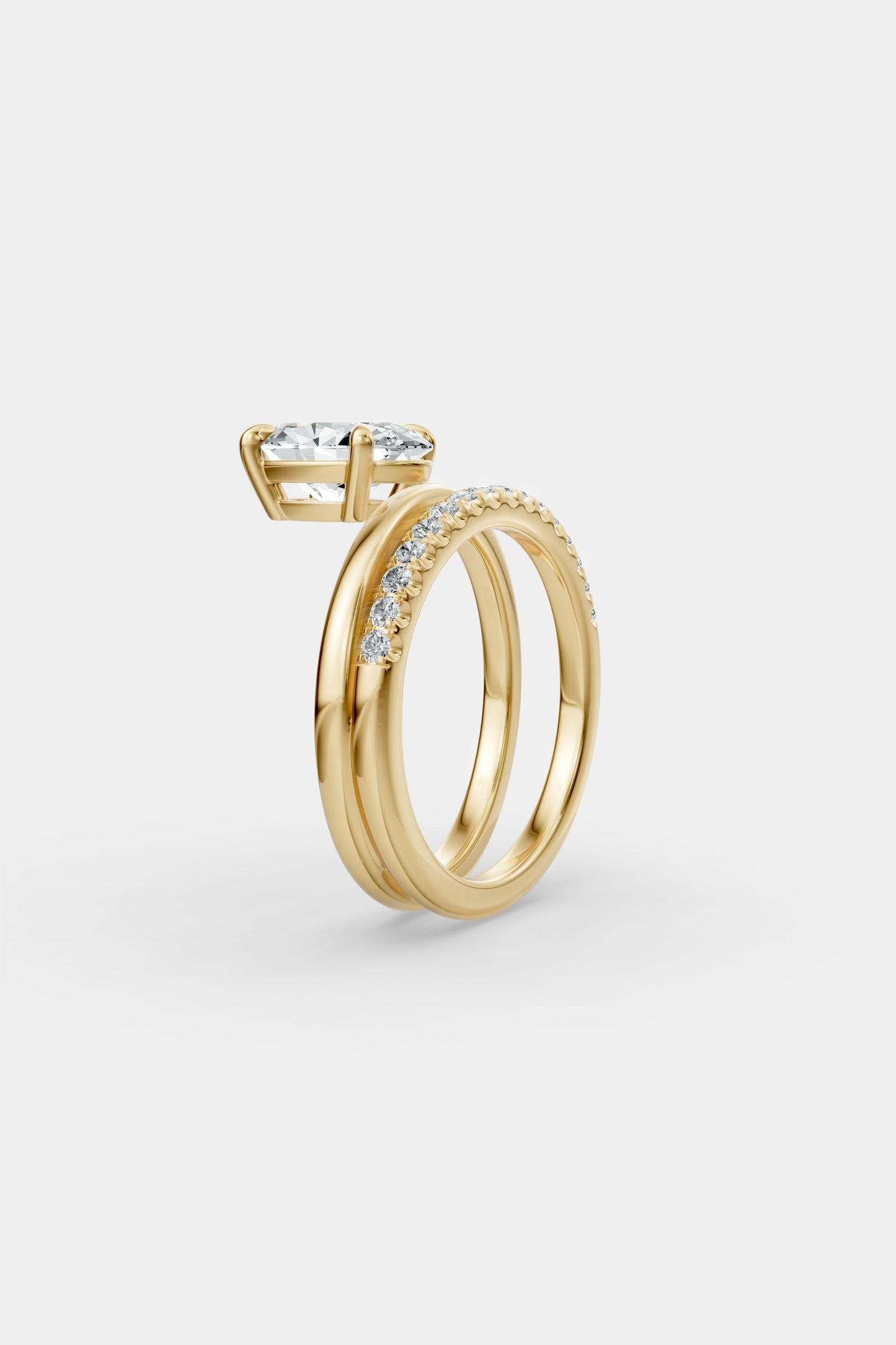 Double Band Floating Diamond Ring | Harley Diamond Band