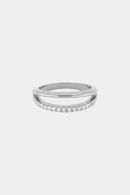 Double Band Harley Ring | White Gold
