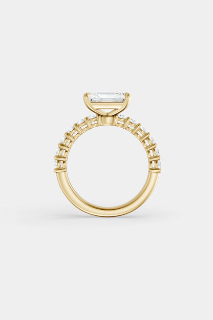 East West Diamond Solitaire Ring | 0.05ct Diamond Half Eternity Band