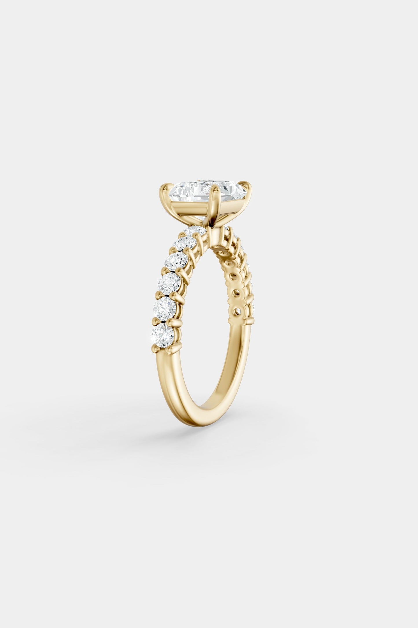 East West Diamond Solitaire Ring | 0.05ct Diamond Half Eternity Band
