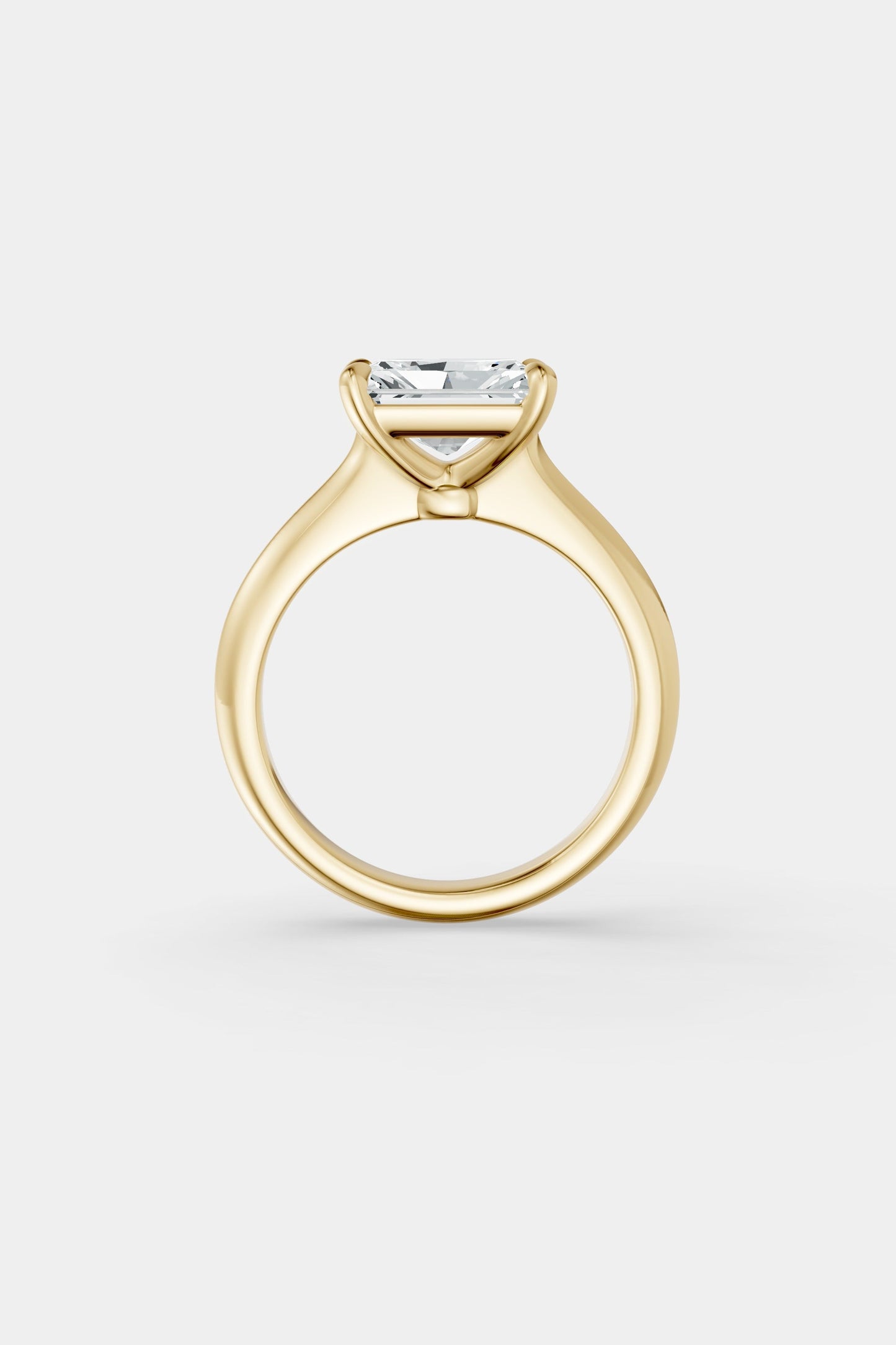 East West Diamond Solitaire Ring | Traditional Band