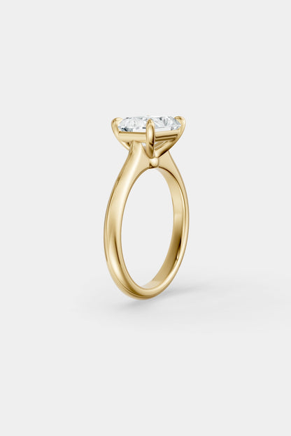 East West Diamond Solitaire Ring | Traditional Band