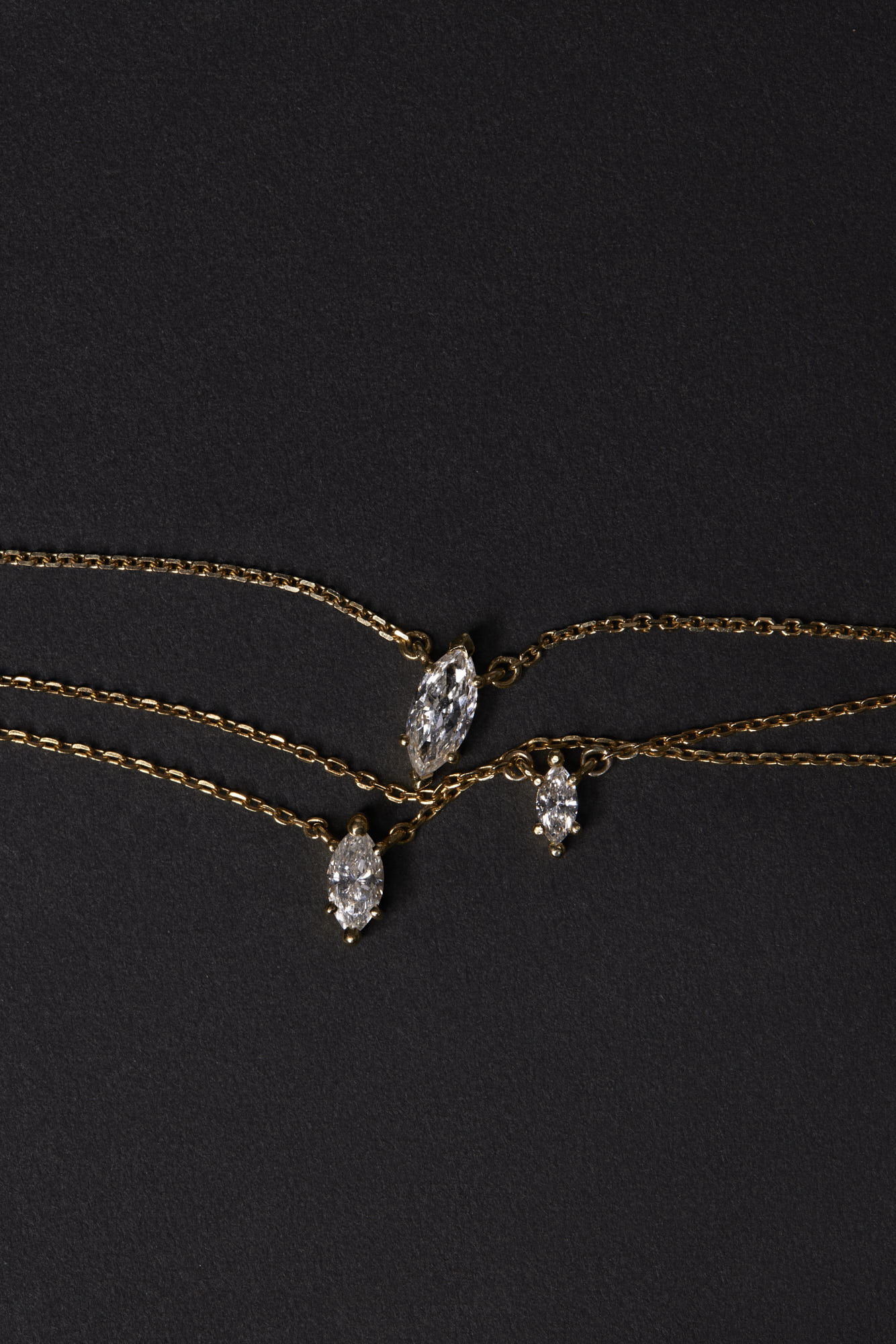Marquise Diamond Necklace | 18K Gold