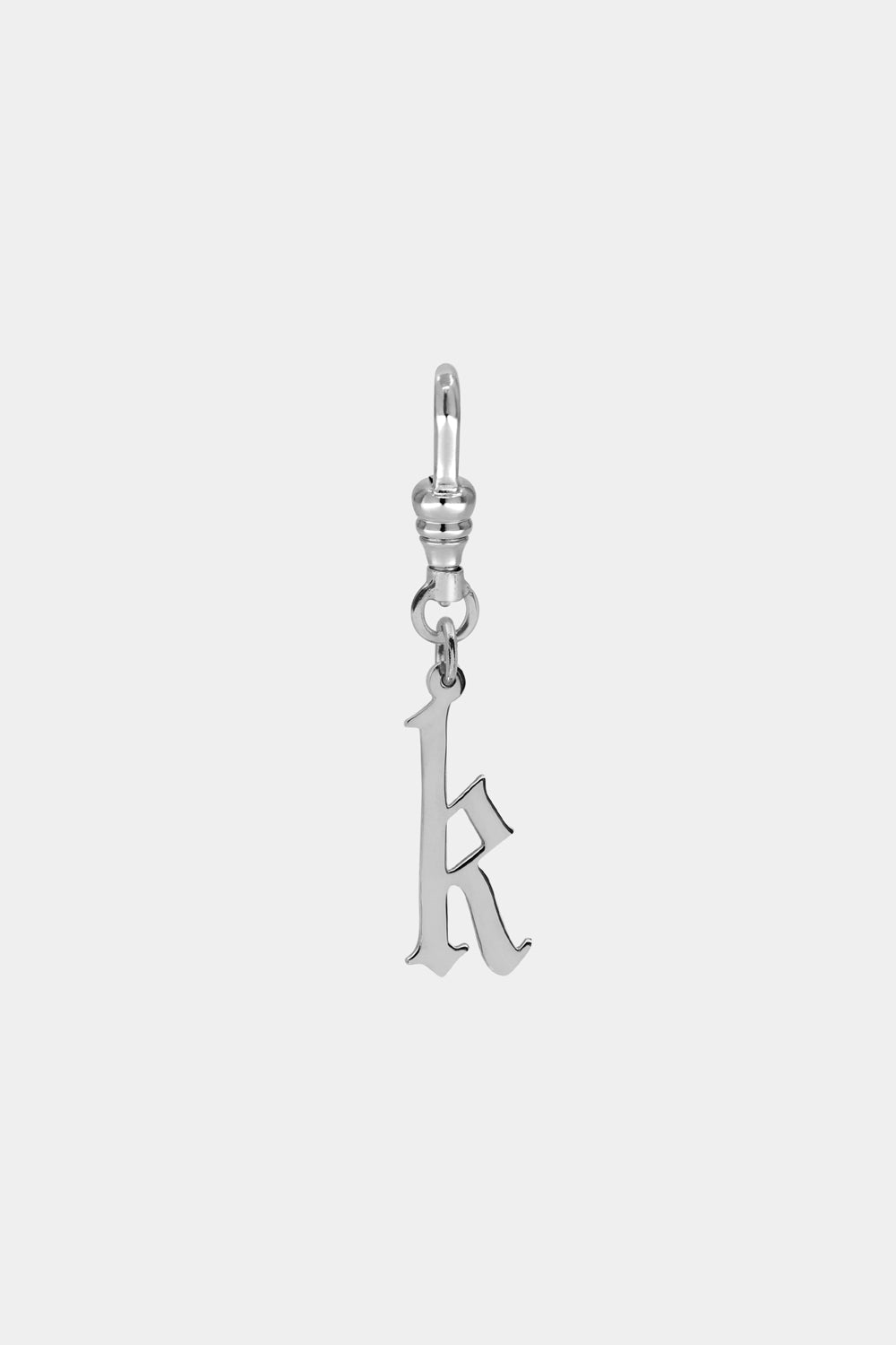 Large Gothic Letter Pendant | 9K White Gold