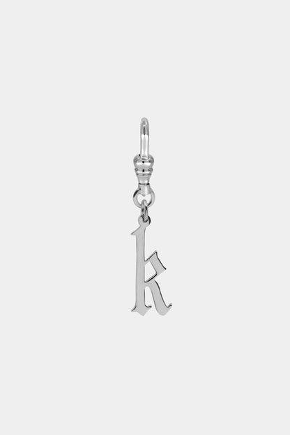 Large Gothic Letter Pendant | 9K White Gold