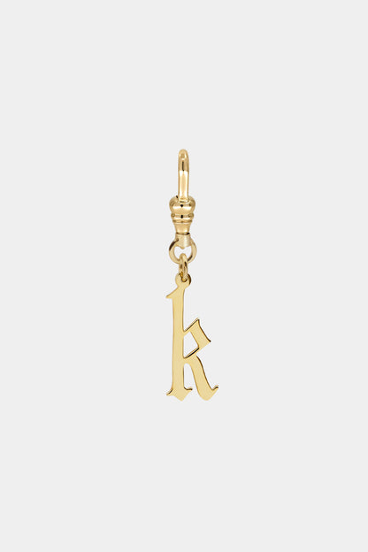 Large Gothic Letter Pendant | 9K Yellow Gold