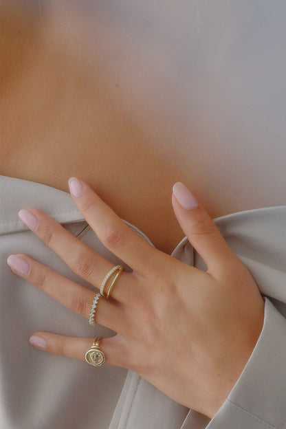 Double Band Harley Ring | Yellow Gold