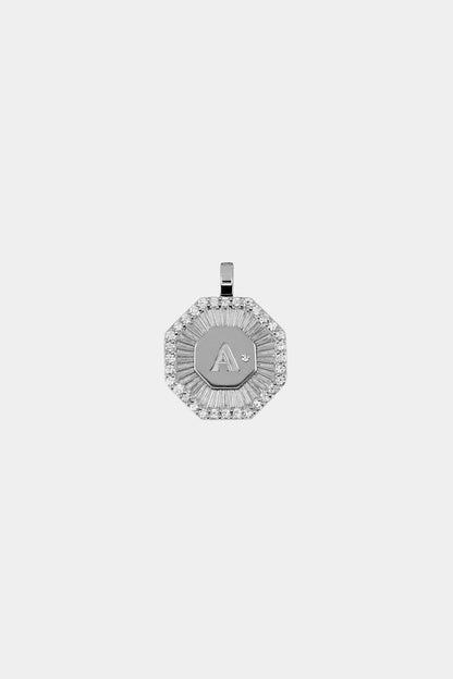 Diamond Halo Large Letter Attachment | 18K White Gold