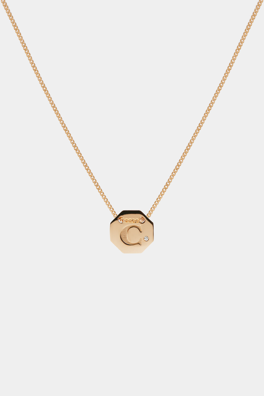 Letter Necklace | 9K Rose Gold