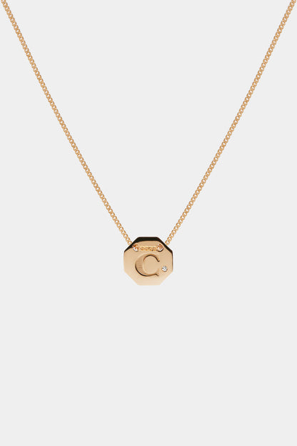 Letter Necklace | 9K Rose Gold