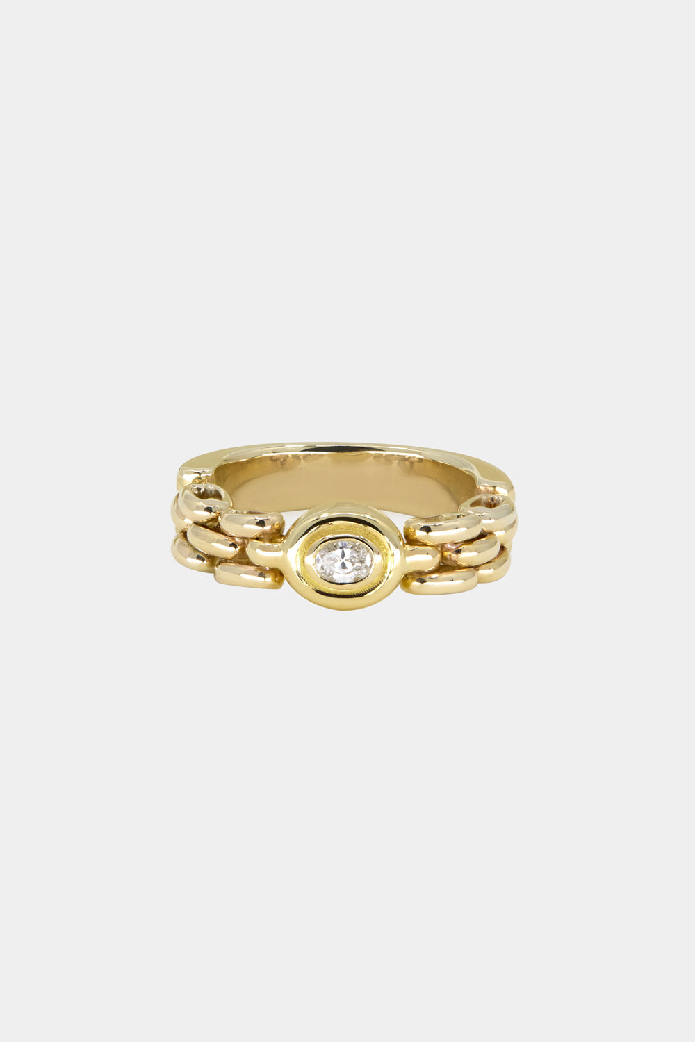 Margot Diamond Chain Ring | 18K Yellow Gold