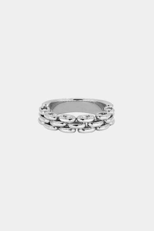 Margot Chain Ring | Silver or 9K White Gold