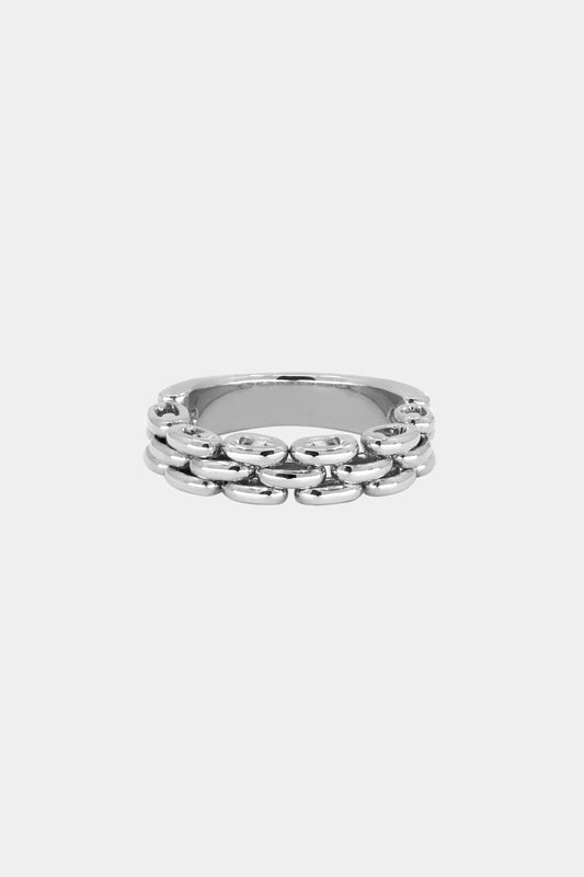 Margot Chain Ring | Silver or 9K White Gold