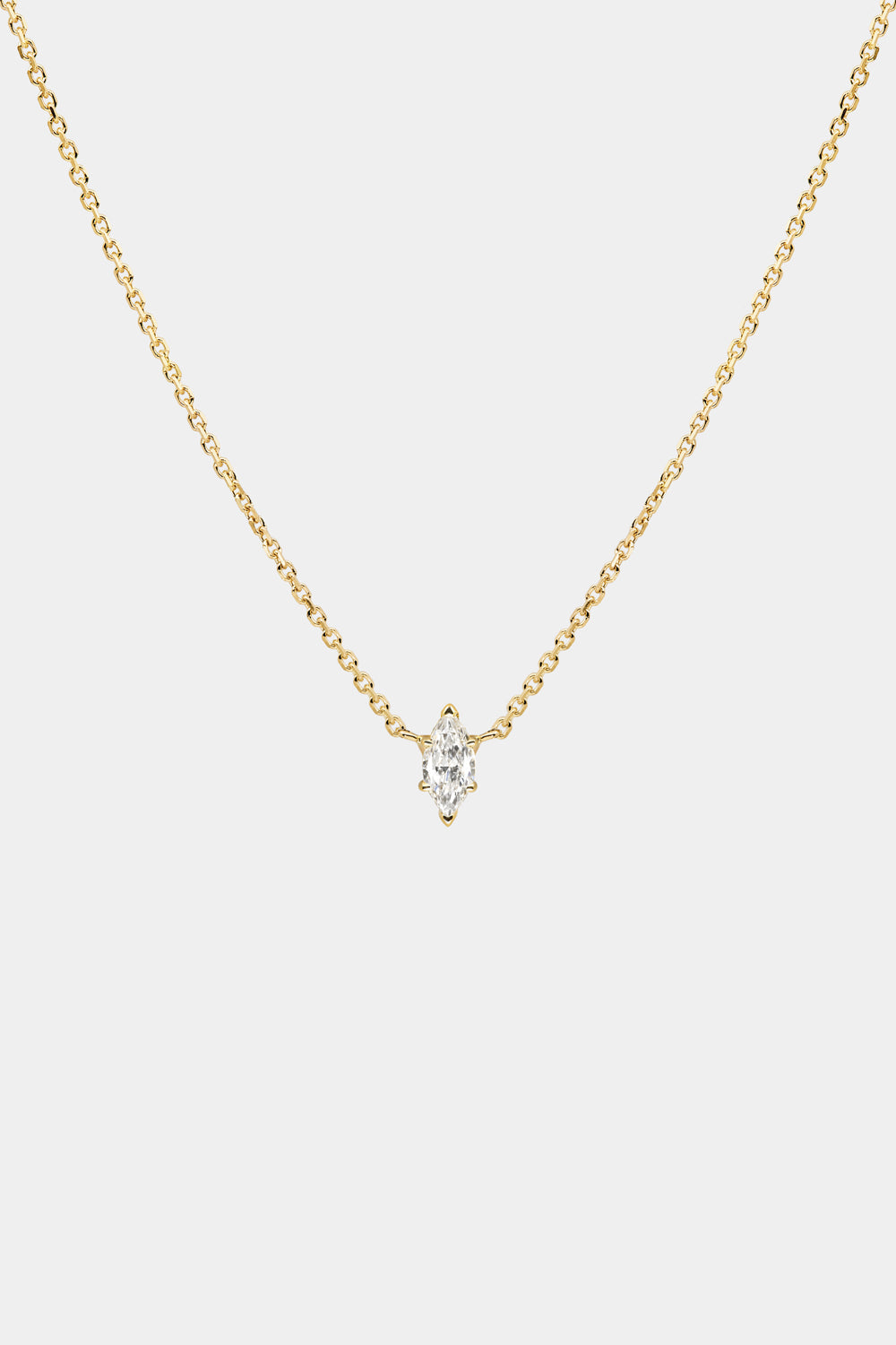 Marquise Diamond Necklace | 18K Gold