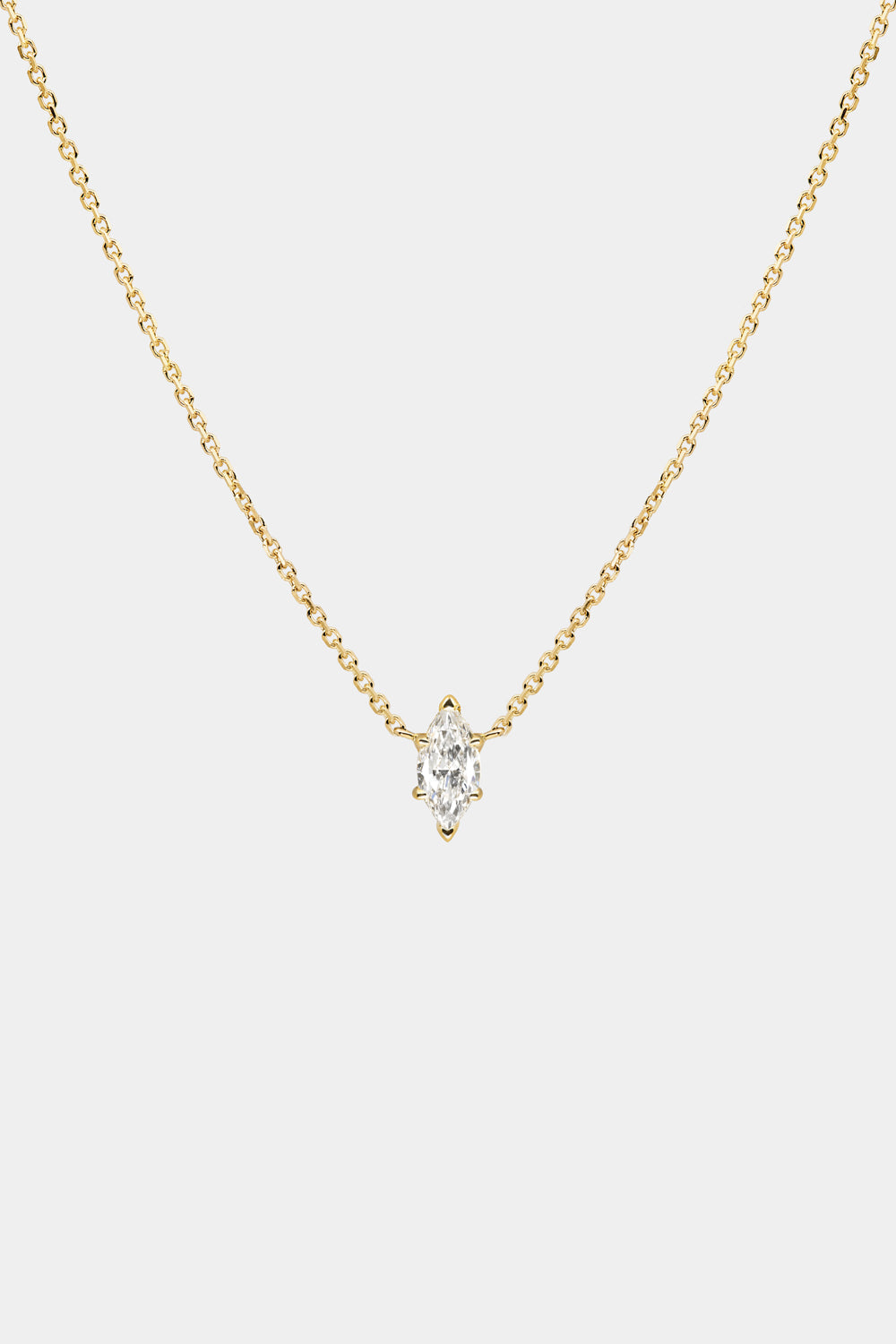 Marquise Diamond Necklace | 18K Gold