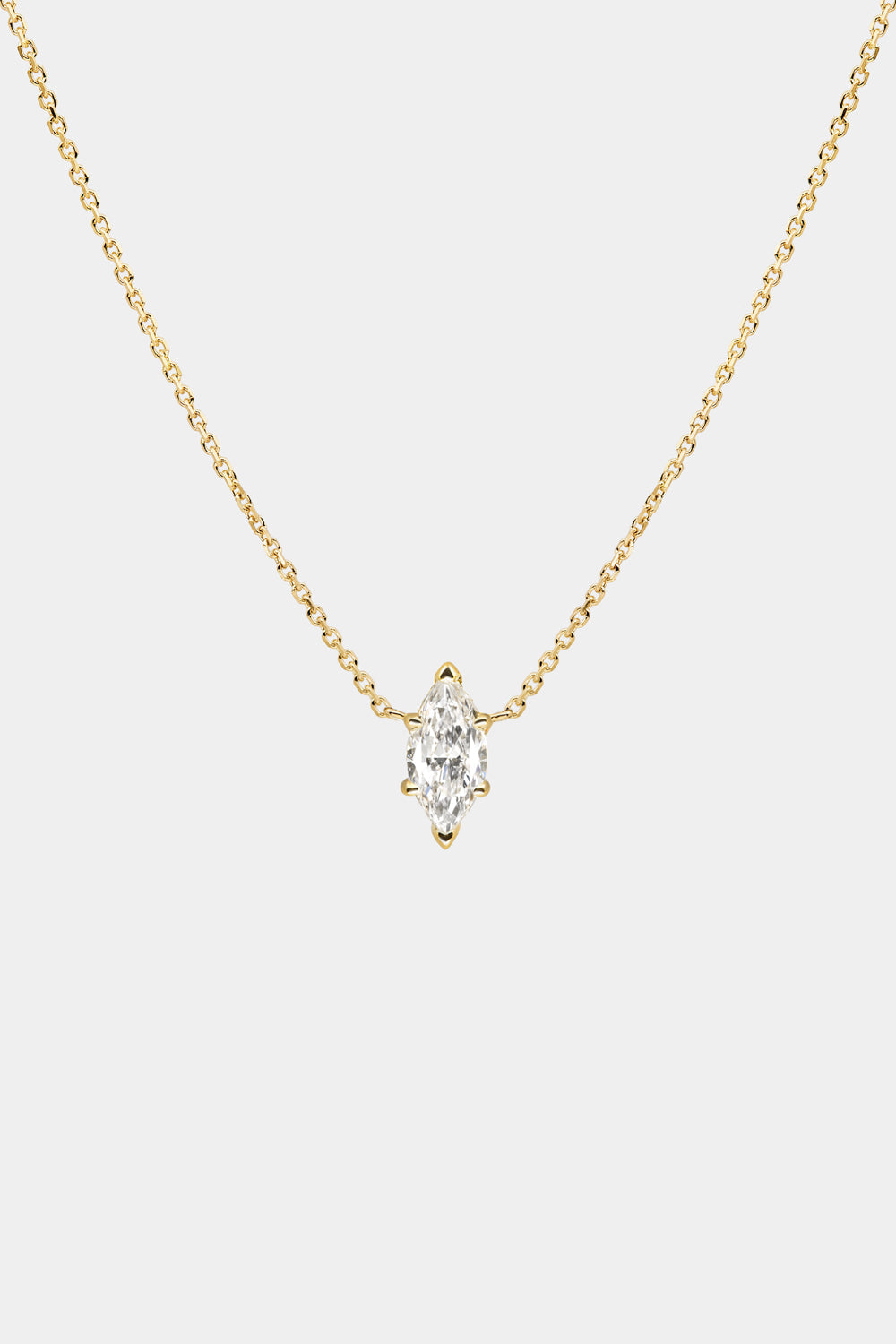 Marquise Diamond Necklace | 18K Gold