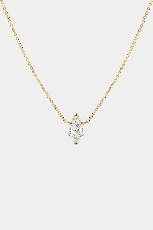 Marquise Diamond Necklace | 18K Gold