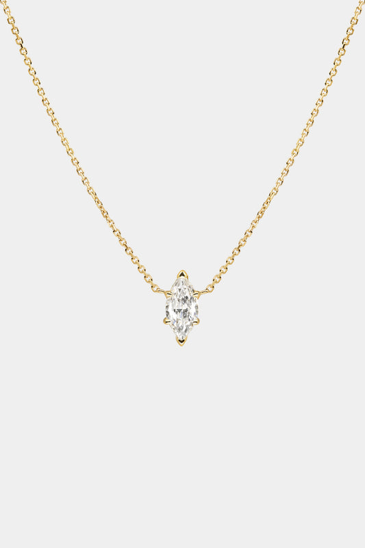 Marquise Diamond Necklace | 18K Gold