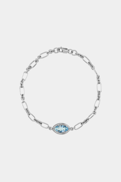 Roma Marquise Gemstone Bracelet | White Gold
