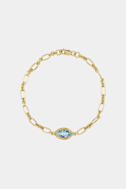 Roma Marquise Gemstone Bracelet | Yellow Gold