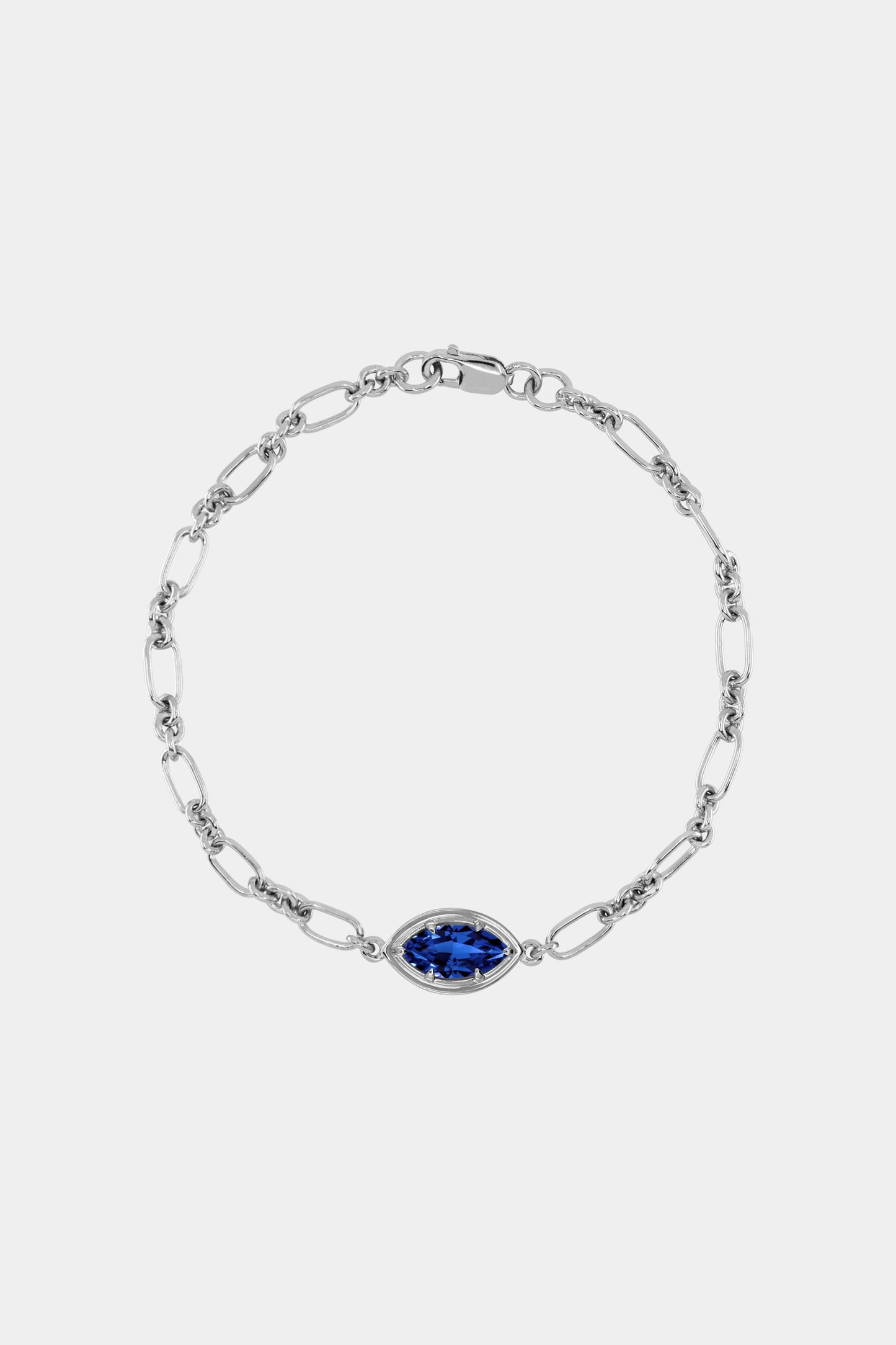 Roma Marquise Gemstone Bracelet | White Gold