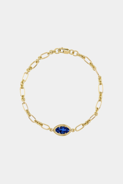 Roma Marquise Gemstone Bracelet | Yellow Gold