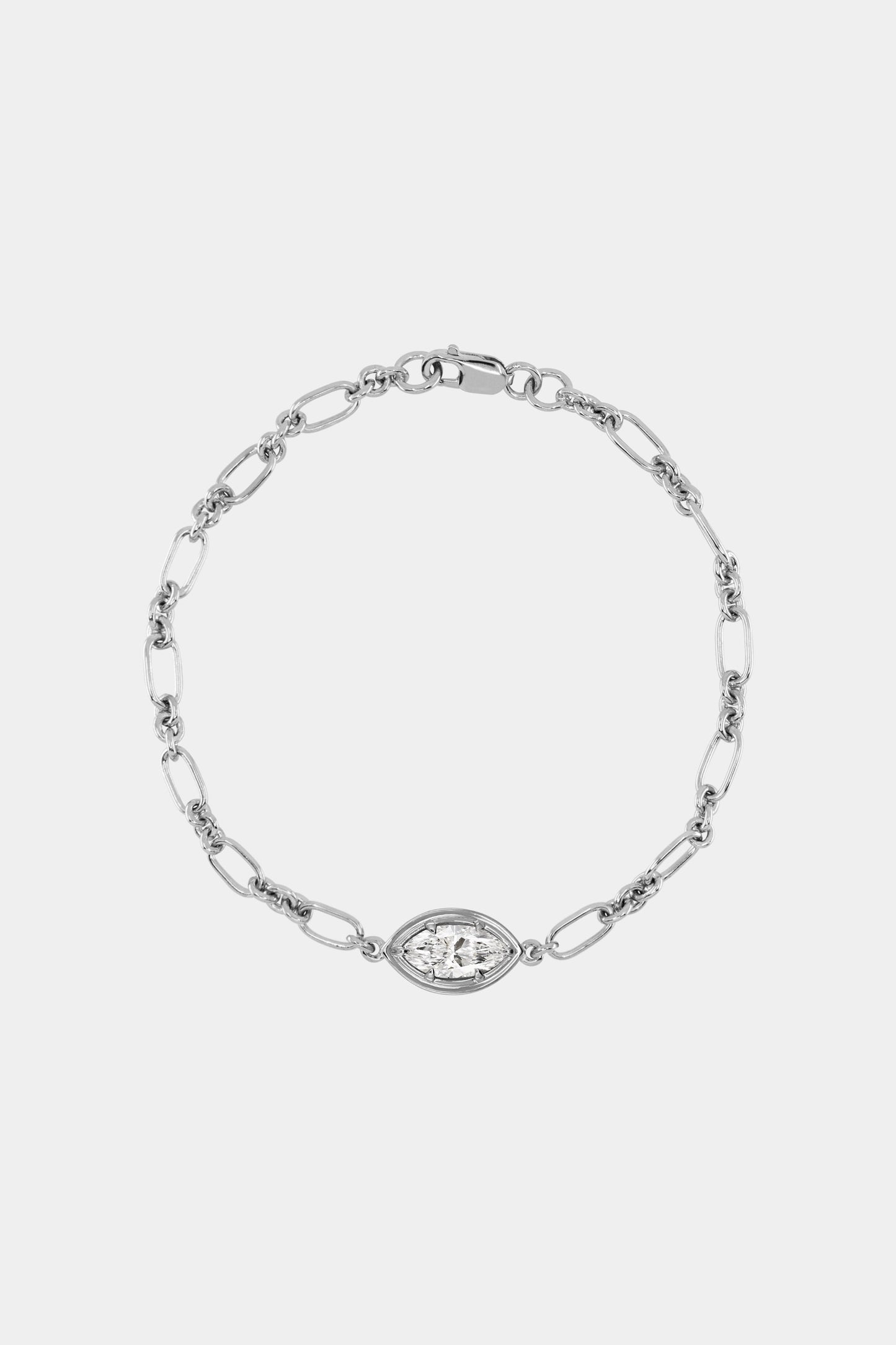 Roma Marquise Gemstone Bracelet | White Gold
