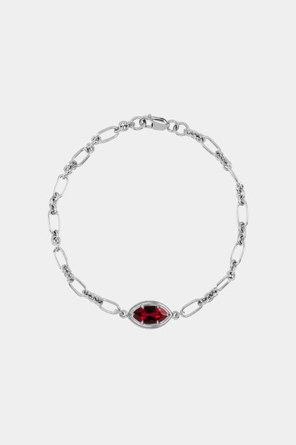 Roma Marquise Gemstone Bracelet | White Gold
