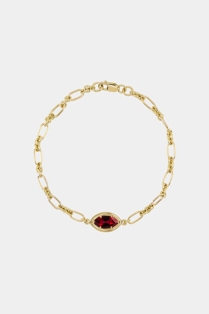 Roma Marquise Gemstone Bracelet | Yellow Gold