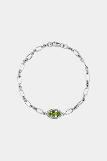 Roma Marquise Gemstone Bracelet | White Gold