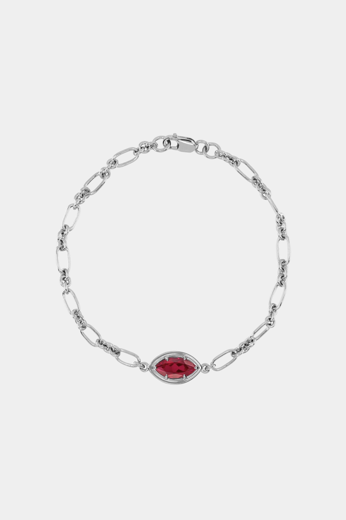 Roma Marquise Gemstone Bracelet | White Gold