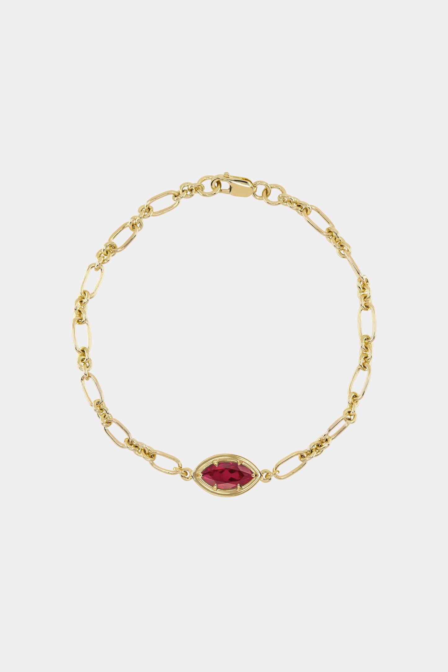 Roma Marquise Gemstone Bracelet | Yellow Gold