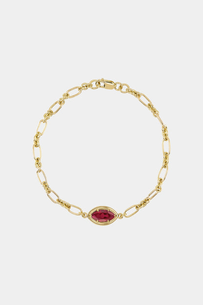Roma Marquise Gemstone Bracelet | Yellow Gold