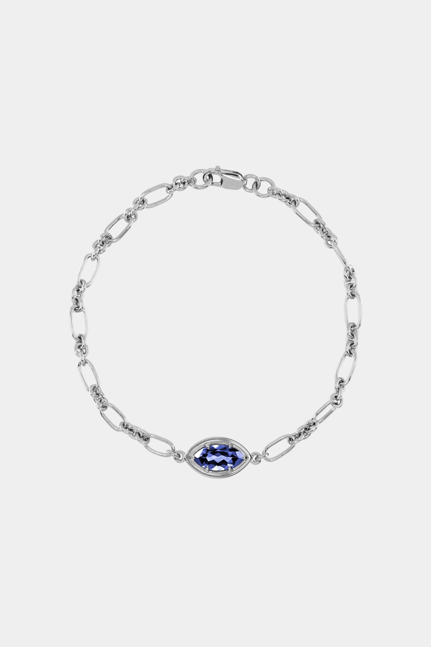 Roma Marquise Gemstone Bracelet | White Gold
