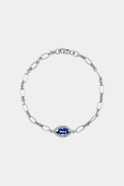 Roma Marquise Gemstone Bracelet | White Gold